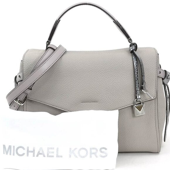Auth Michael Kors Handbag Shoulder Bag Gray Leather/Silvertone - h30930a - Picture 15 of 15